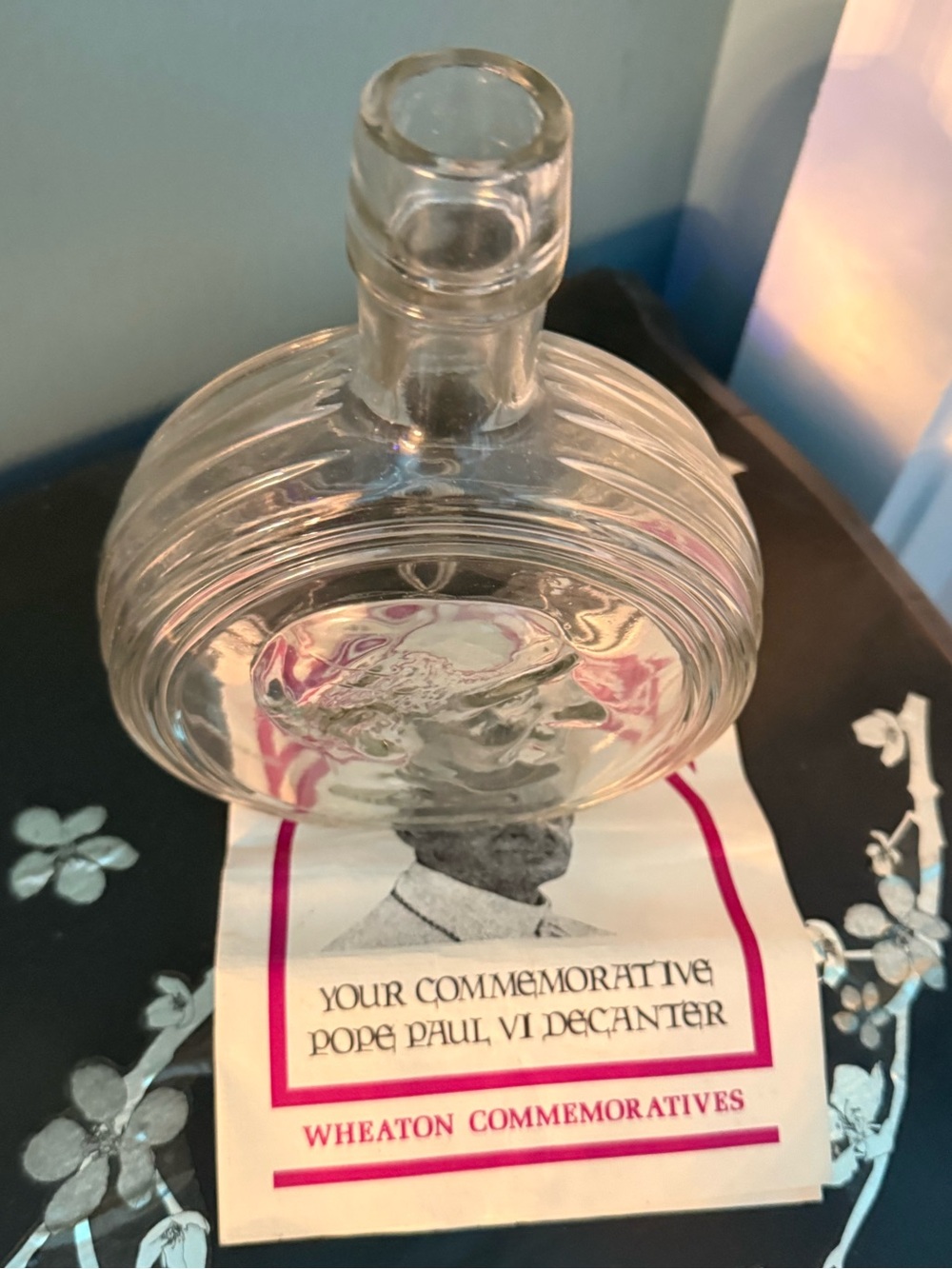 Vintage 1968 Pope Paul VI Wheaton Limited Edition Glass Decanter w/ Box & Insert